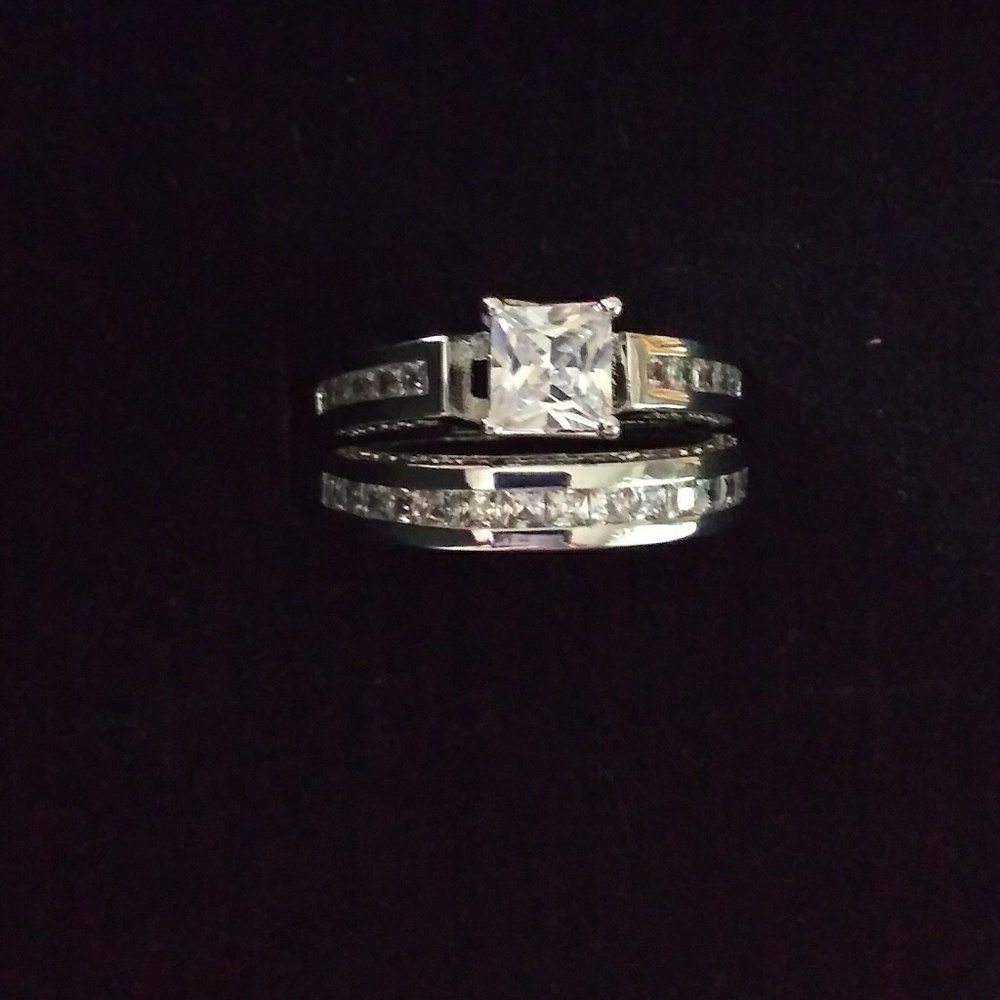 925 Sterling silver rings 2 piece ring